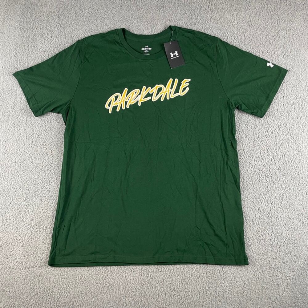 Under Armour Men's 2XL Green Gold Cotton Blend Parkdale Cotton Polyester T-Shirt